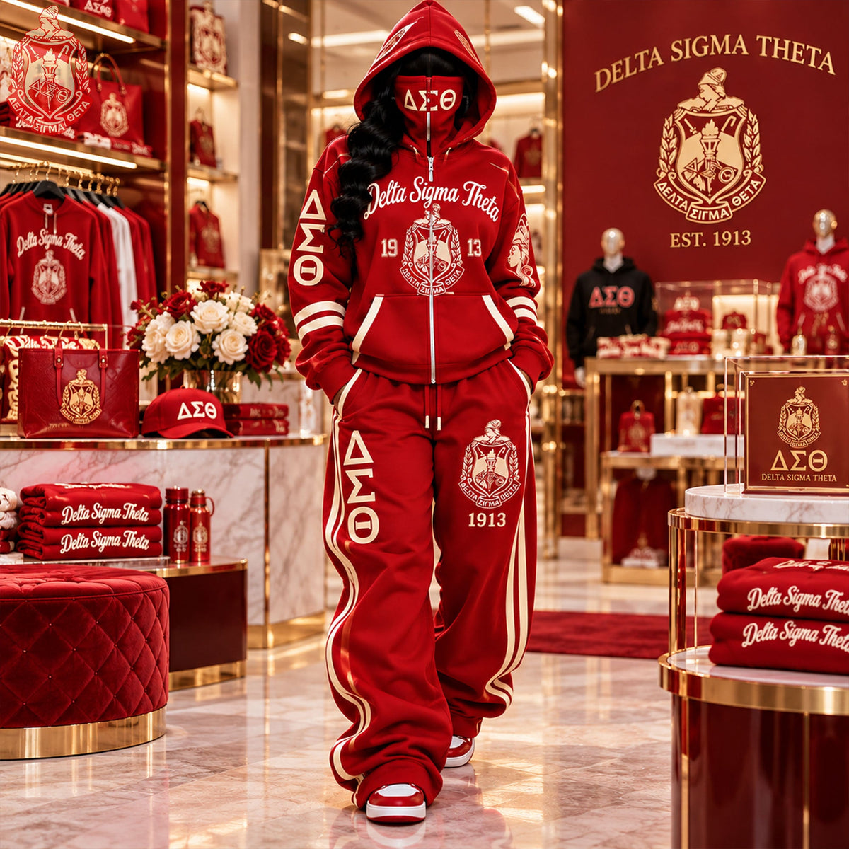Premium Masked Hoodie Tracksuit Set HANNN TND DST 19102612