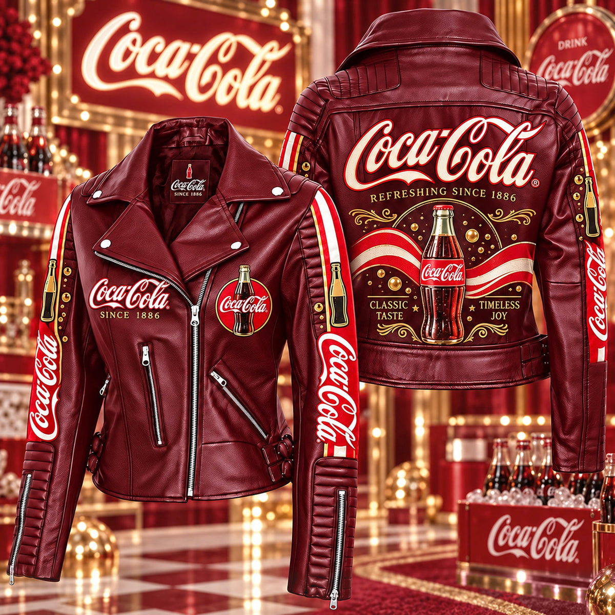 Women's Leather Moto Jacket TULT NTH COCA 2110263