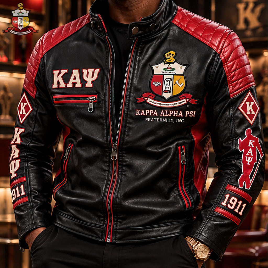 Men's Leather Zip-up Jacket HANNN TND KAP 2810261