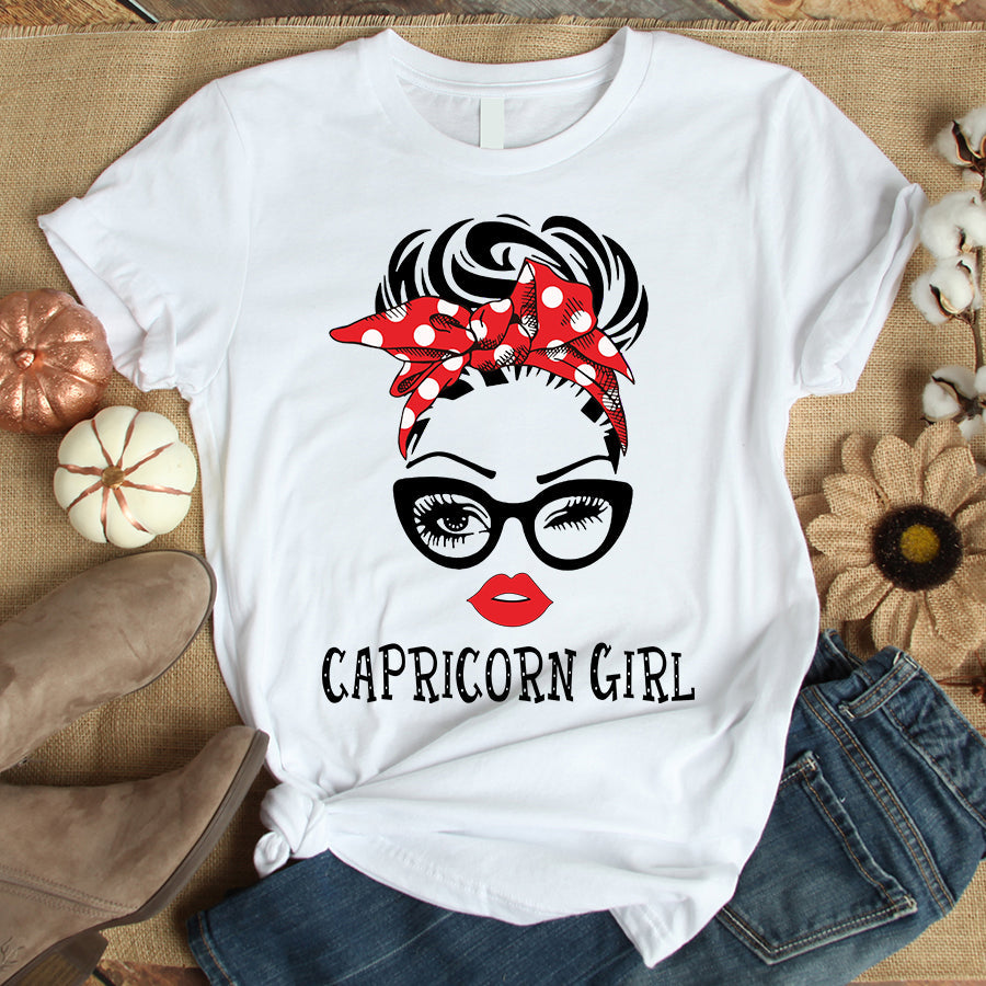 Capricorn Girl, Capricorn Birthday Shirts for woman, Capricorn birthday month, Capricorn cotton T-shirt for her
