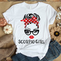 Scorpio Girl, Scorpio Birthday Shirts for woman, Scorpio birthday month, Scorpio cotton T-shirt for her