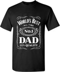 CGVEKV World´s Best No. 1 Dad Daddy Father Day giftsT-Shirt Black