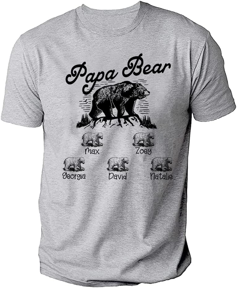 Personalized Shirt for Dad Shirt with Kids, Gifts for Dad Papa Shirts, Fathers Day Birthday Gifts, Gifts for Men Shirt