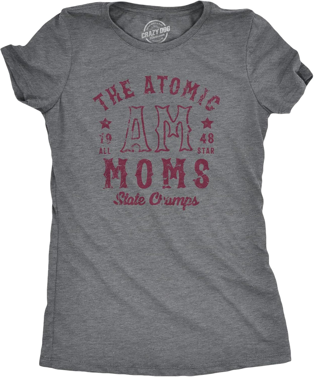 Crazy Dog Womens Funny Mom T Shirts Novelty Sports and Sarcastic Motherhood Tees for Amazing Moms Mother Shirt