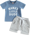 BemeyourBBs Toddler Baby Boy Summer Clothes Funny Letter T Shirt Elastic Waist Pockets Shorts Set 2 Piece Outfit