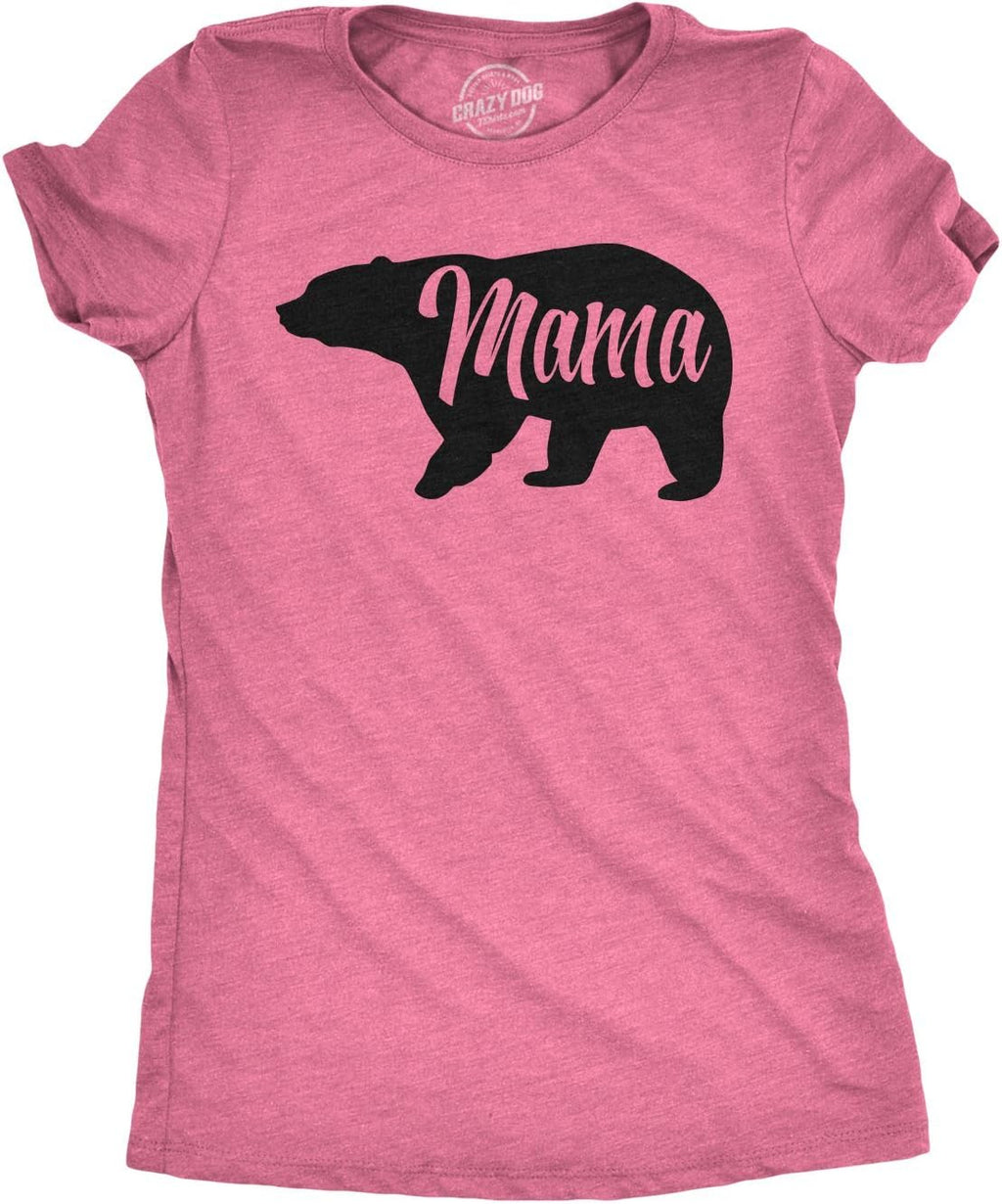 Womens Mama Bear T Shirt Cute Funny Best Mom of Boys Girls Cool Mother Tee Mother Shirt