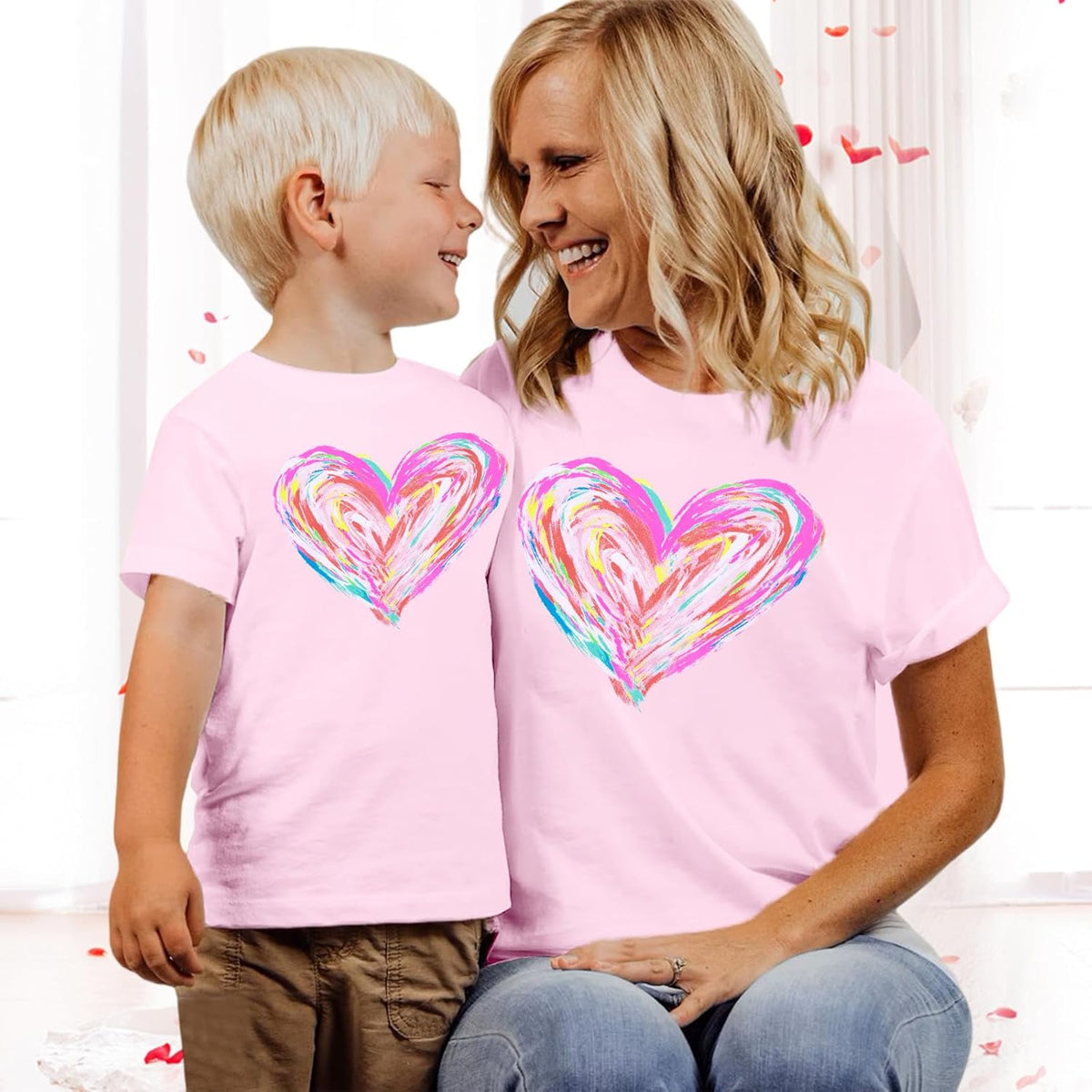 Mommy and Me Valentines Outfits: Valentines Shirt Women Love Heart Mom and Baby Matching Outfits
