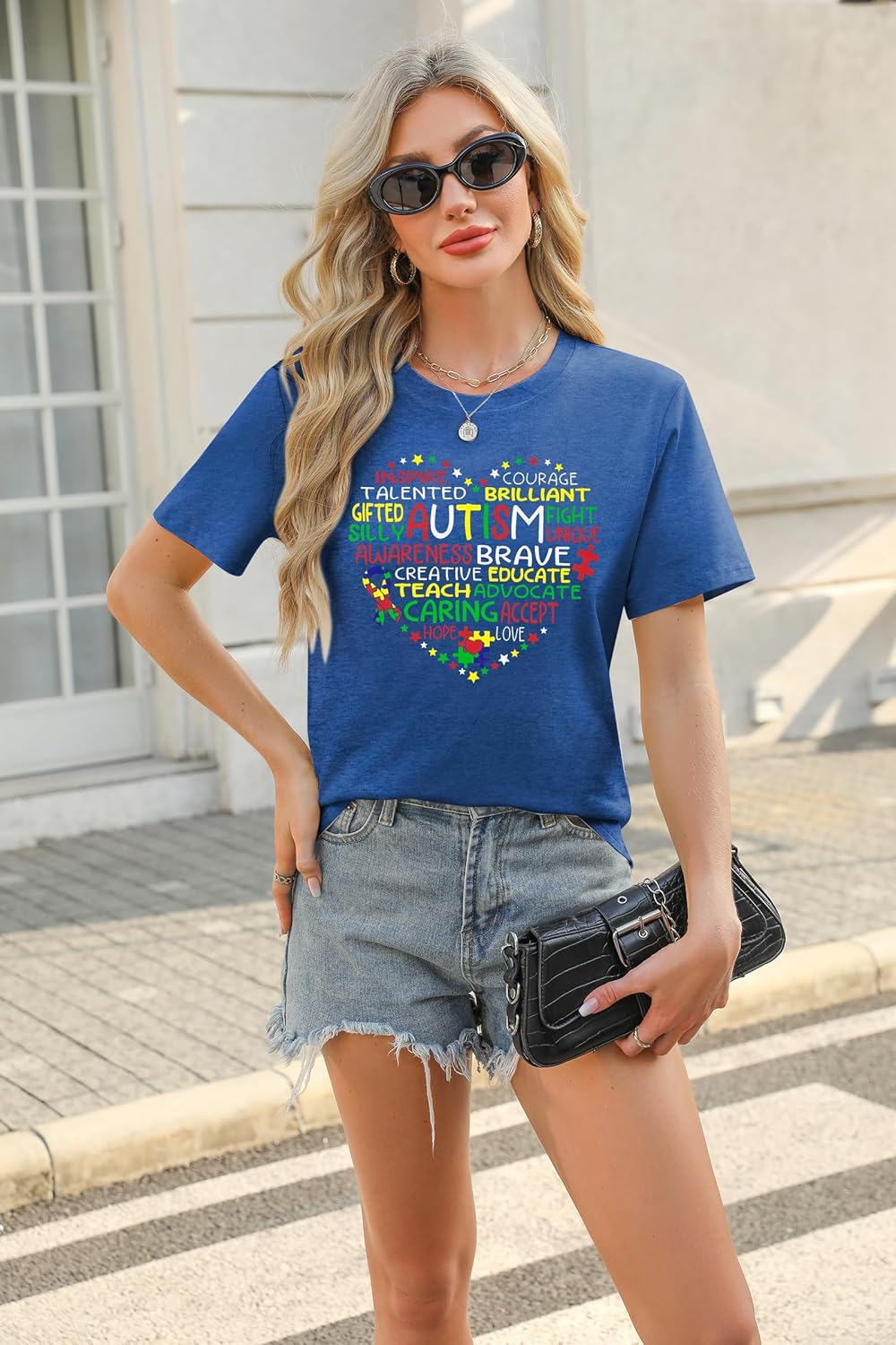 Autism Awareness Shirt Women Autism Shirts Autism Accept Understand Love Tee Special Education Teacher Inspirational Tops