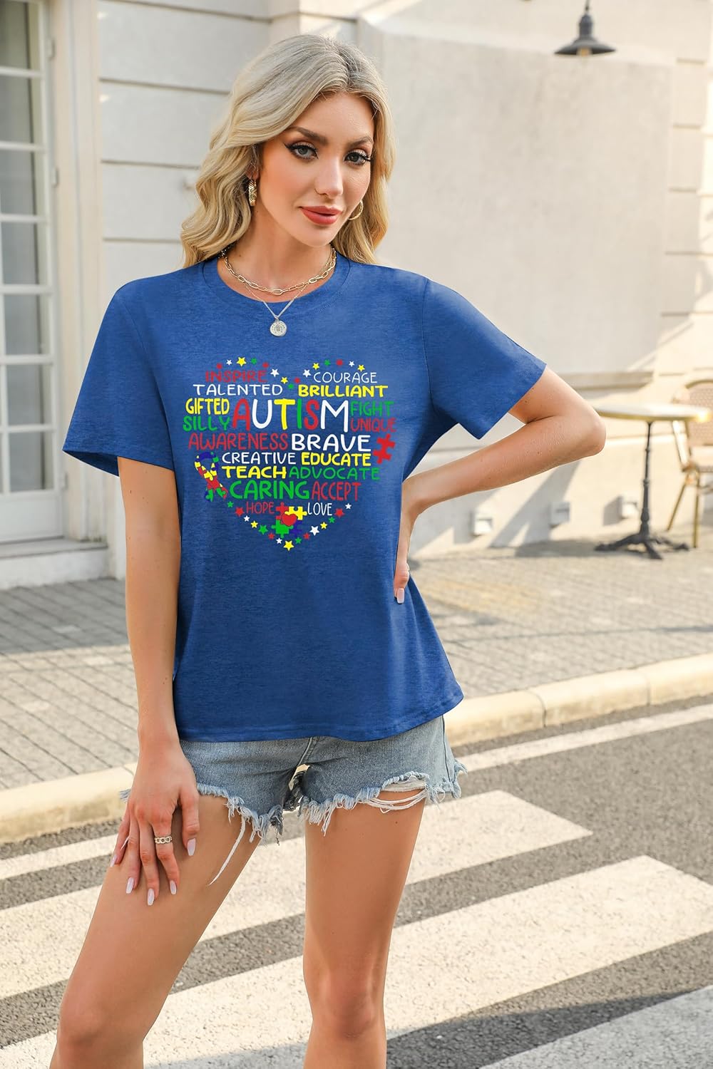 Autism Awareness Shirt Women Autism Shirts Autism Accept Understand Love Tee Special Education Teacher Inspirational Tops