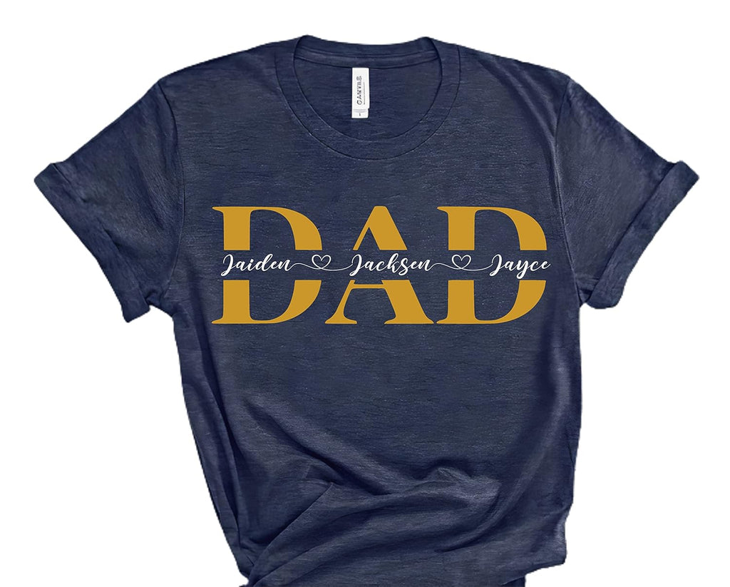 Personalized Dad and Kids Names Shirt for Father, Fathers Day Tee for Dad, Favorite Dad Shirts, Fathers Day T Shirt, Dad T-shirt, Matching Family Shirt, Favorite Tees, Gift for Father