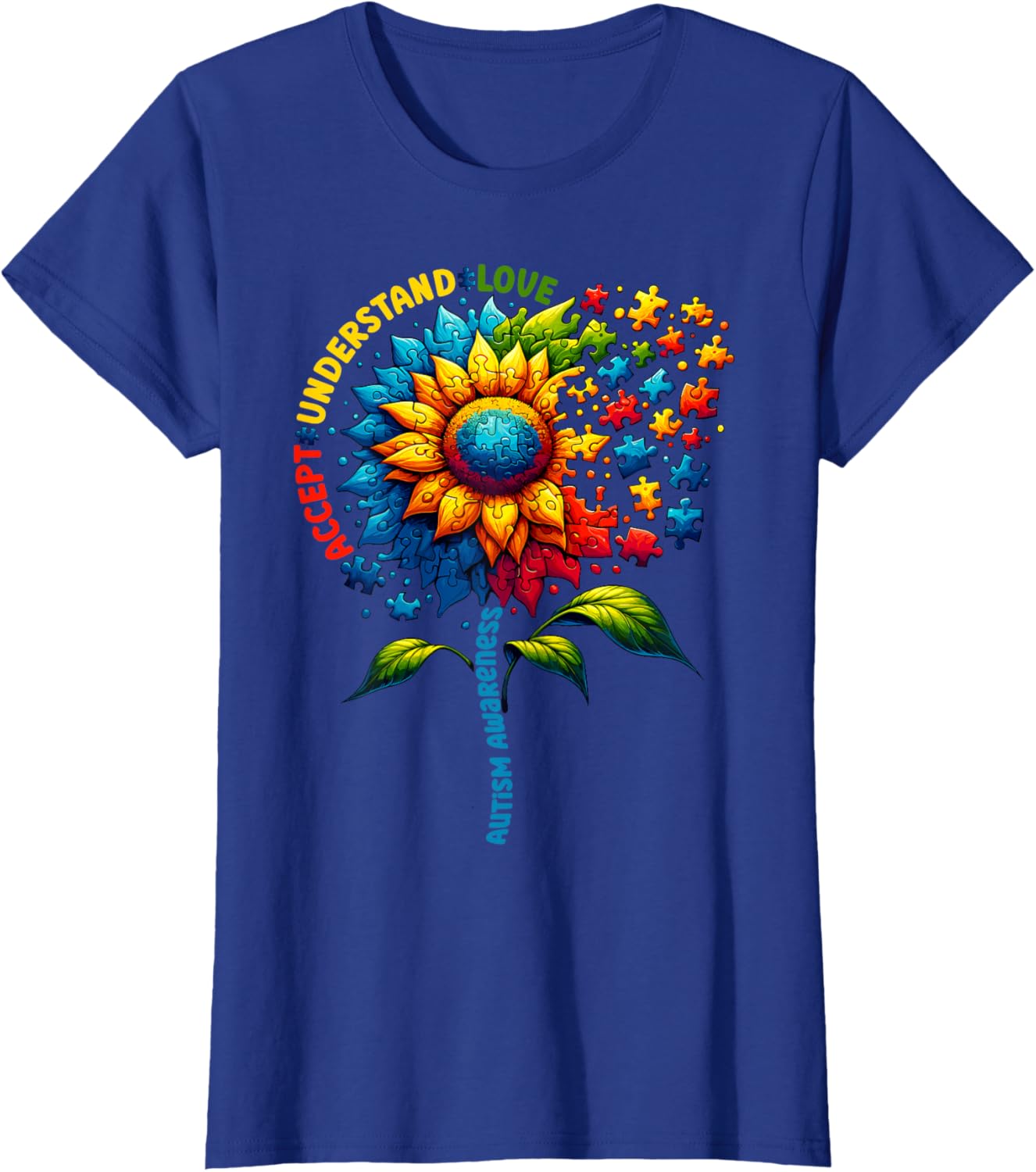 Autism Awareness Sunflower Men Women kids Autism Sunflower