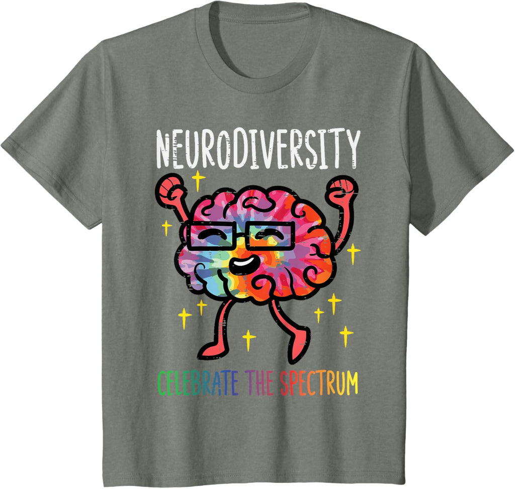 Neurodiversity Brain Autism Awareness ASD ADHD Men Women Kid
