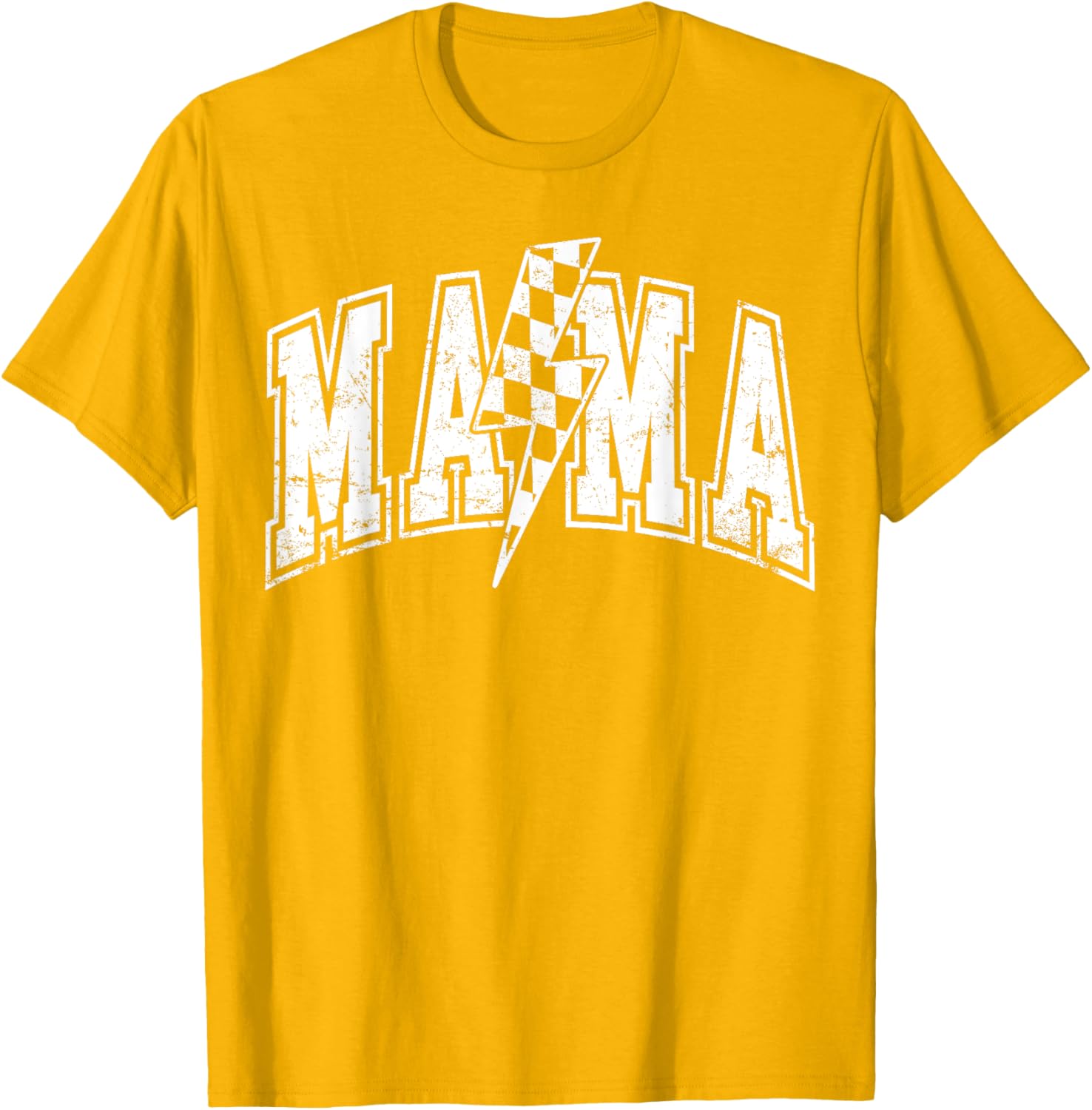 Mama Lightning Bolt Checkered Varsity Mom Women Mother's Day Mother Shirt