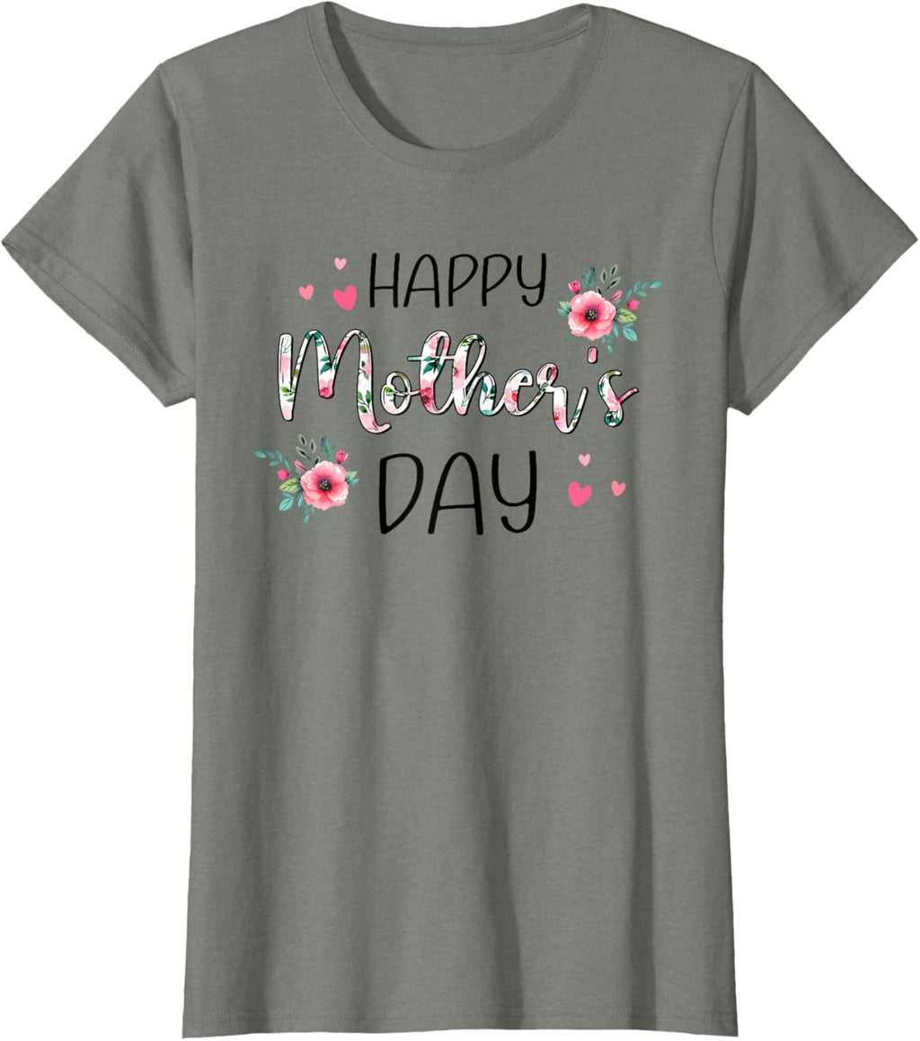 Happy Mothers Day Shirts for Women, Mom Tshirt Grandma Gift Mother Shirt