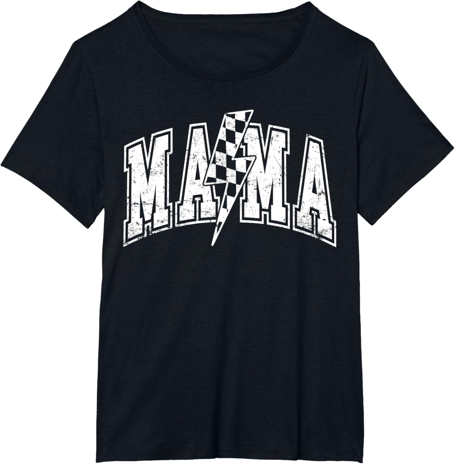 Mama Lightning Bolt Checkered Varsity Mom Women Mother's Day Mother Shirt