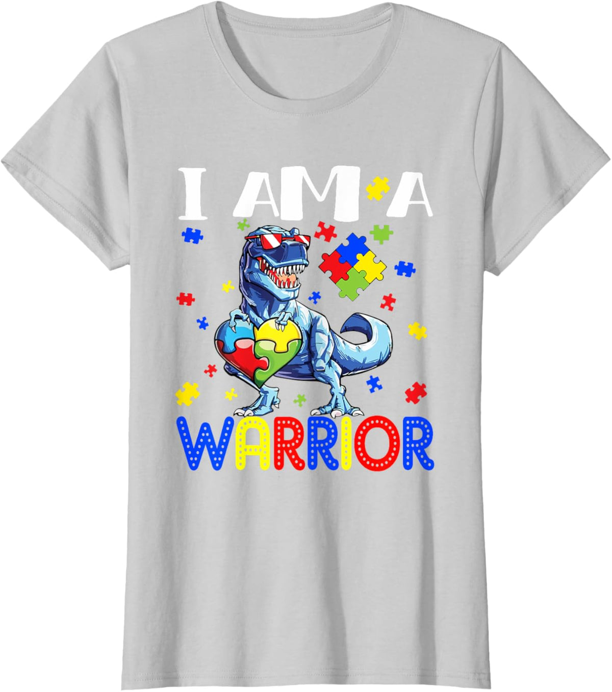 I Am A Warrior Autism Boys Family Dinosaur Autism Awareness