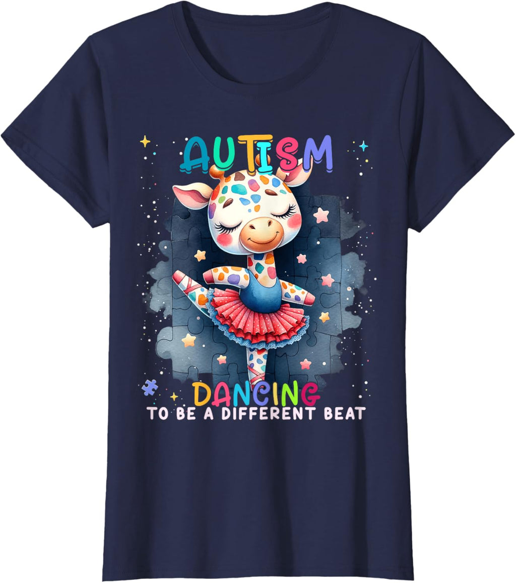 Autism Awareness Cute Unicorn Dancing To A Different Beat