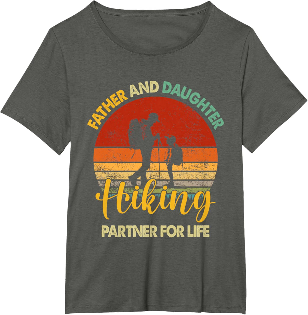 Retro Father Daughter Hiking Partner For Life Fathers Day
