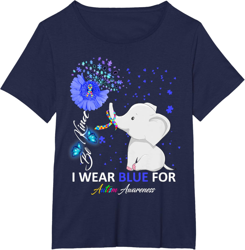 I Wear Blue Autism Awareness - Elephant Autism Awareness