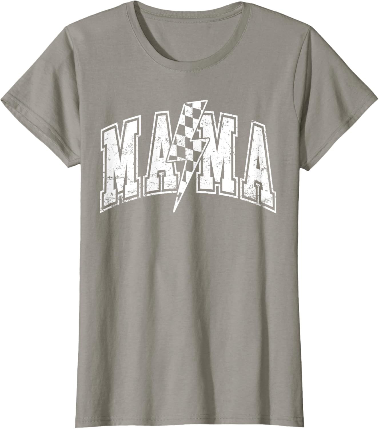 Mama Lightning Bolt Checkered Varsity Mom Women Mother's Day Mother Shirt