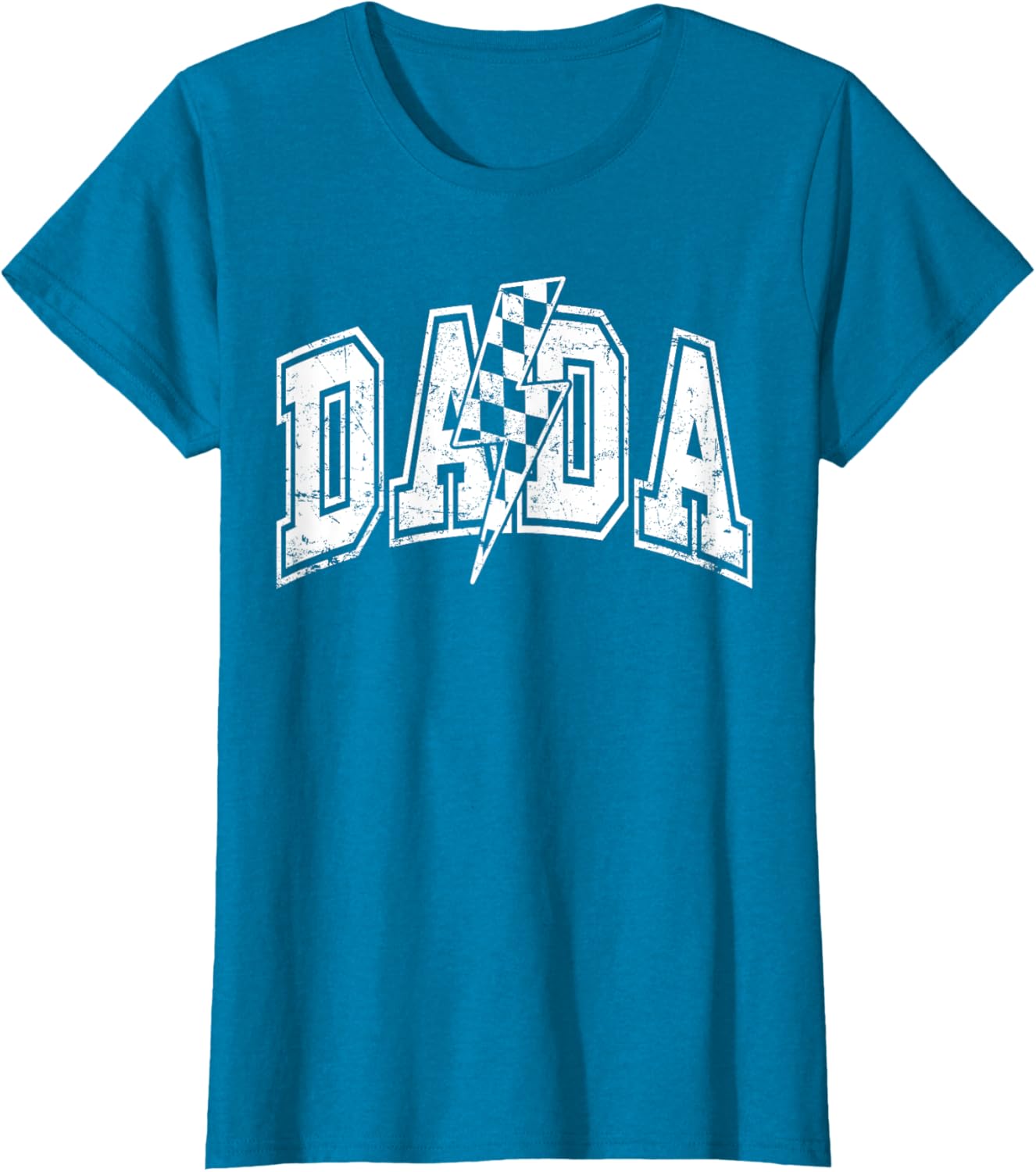 Dada Lightning Bolt Checkered Varsity Dad Men Father's Day