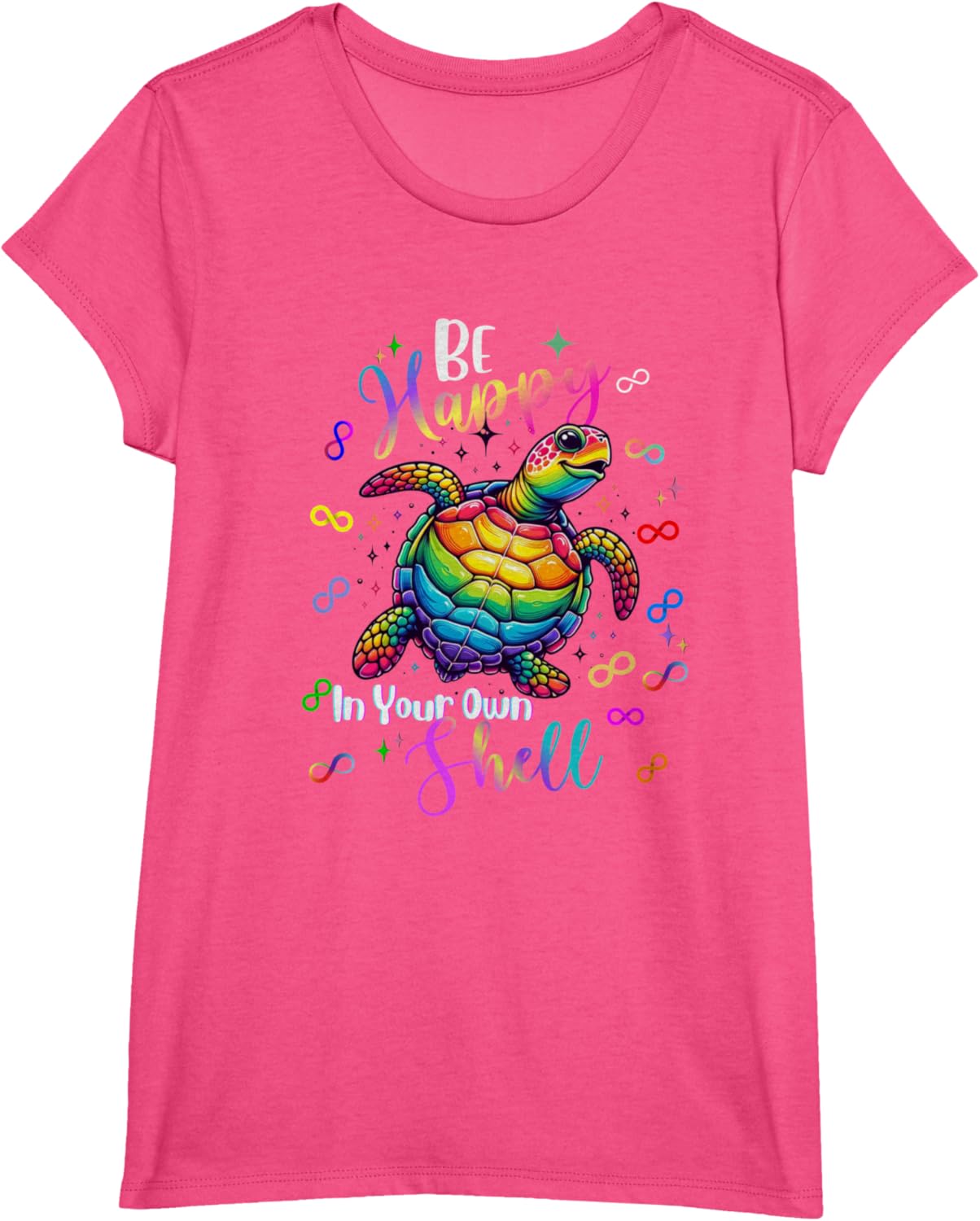 Rainbow Turtle Be Happy In Your Own Shell Autism Awareness
