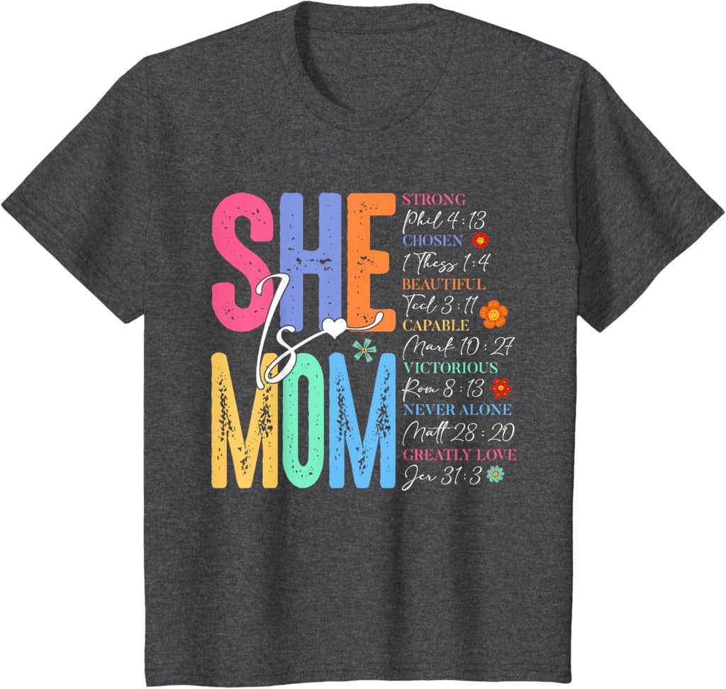 She Is Mom Christian Mother's Day Jesus Mama Religious Women