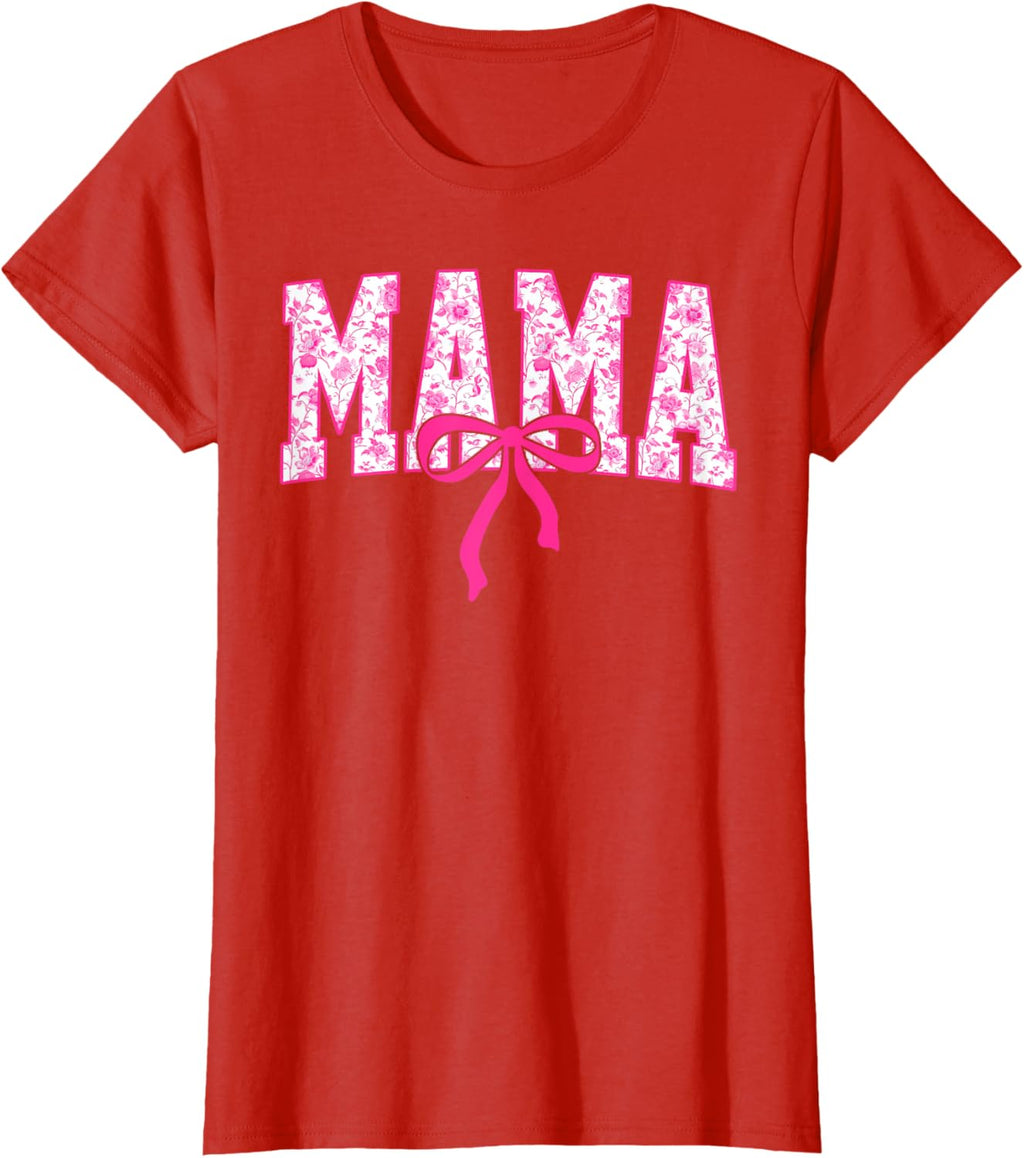 Coquette Pink Chinoiserie Mama Floral Bow Mom Mothers Day