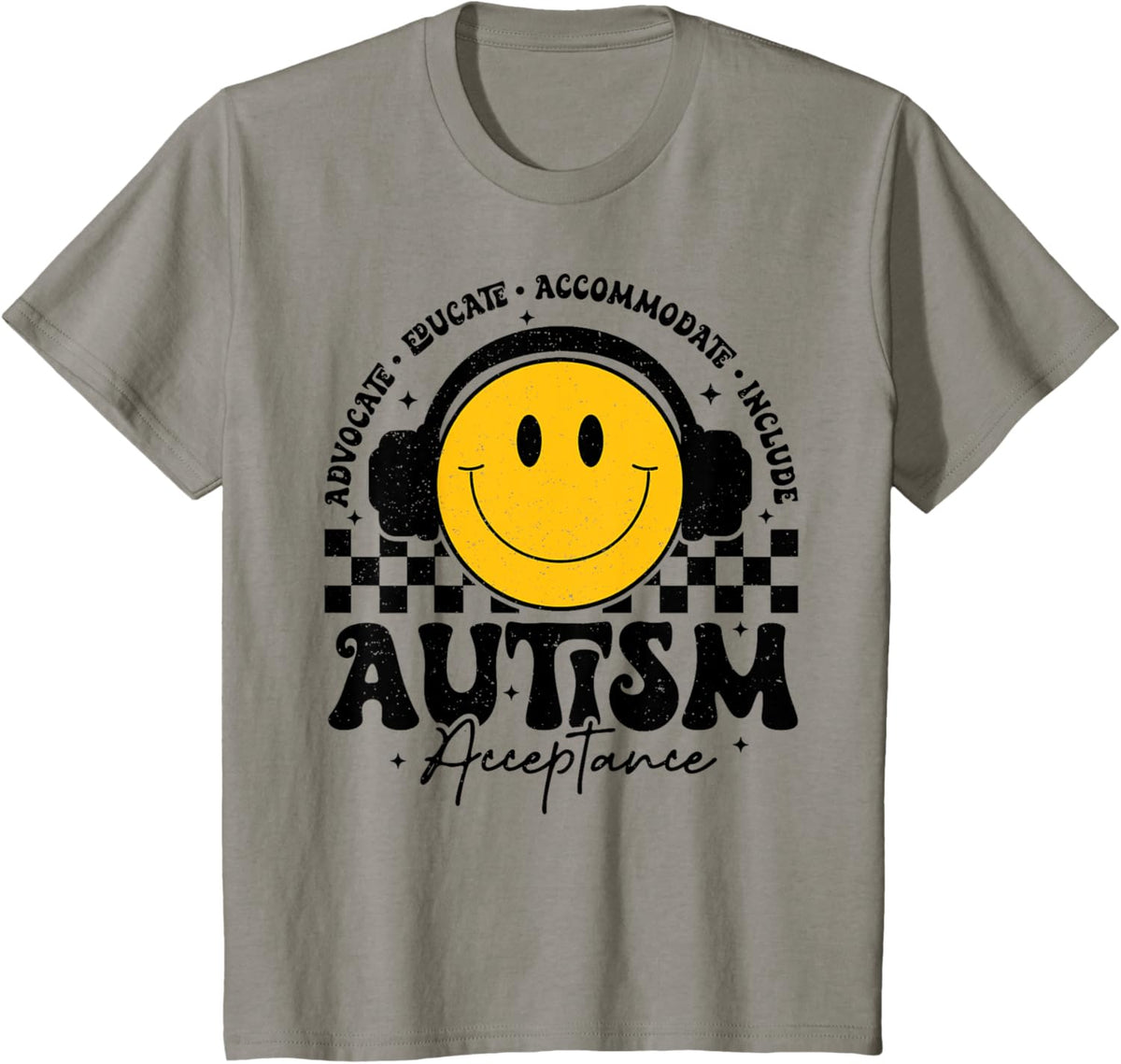 Kids Autism Awareness Acceptance Smile Face Autistic Teacher Kids