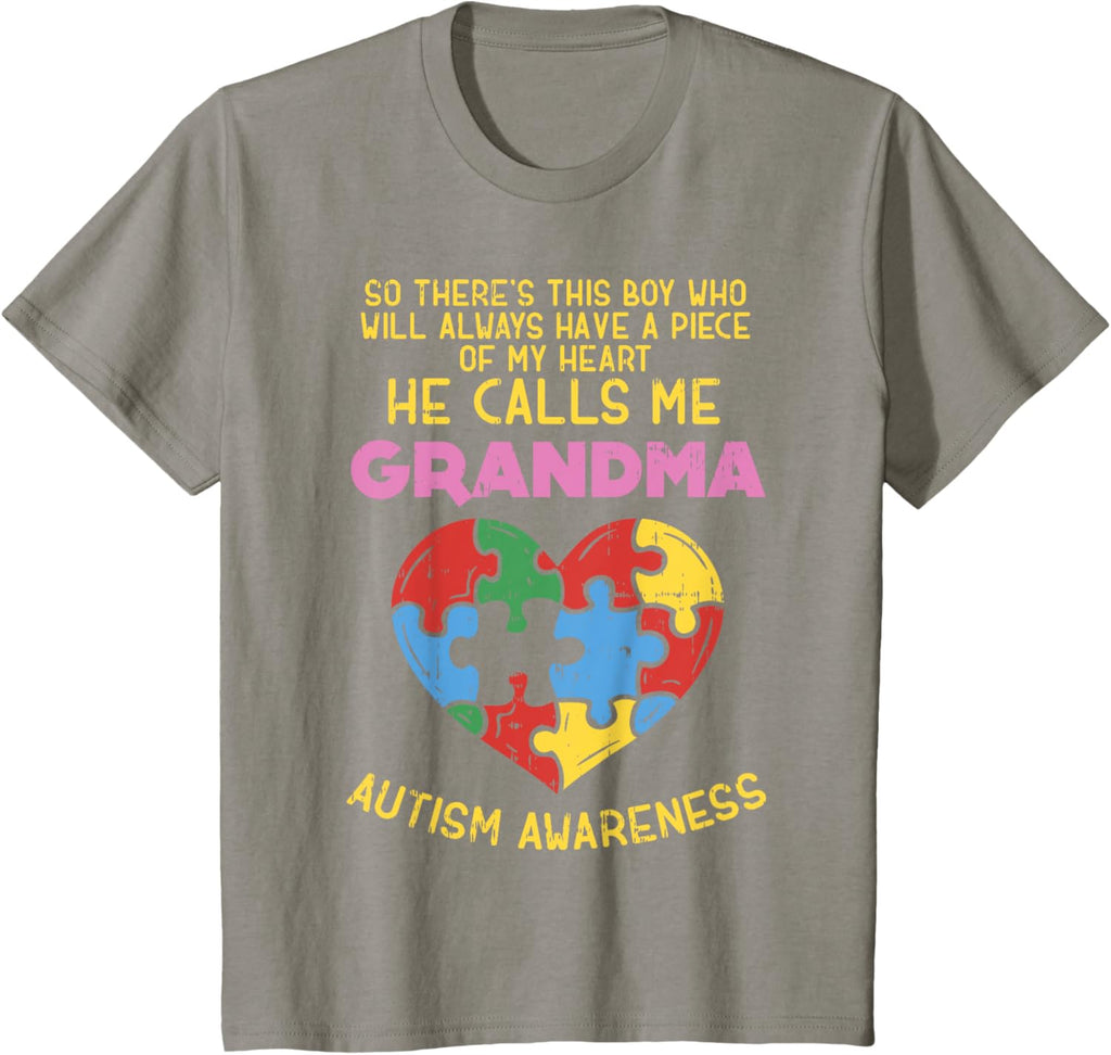 Grandma Autism Awareness Shirt Austistic Boy Piece My Heart
