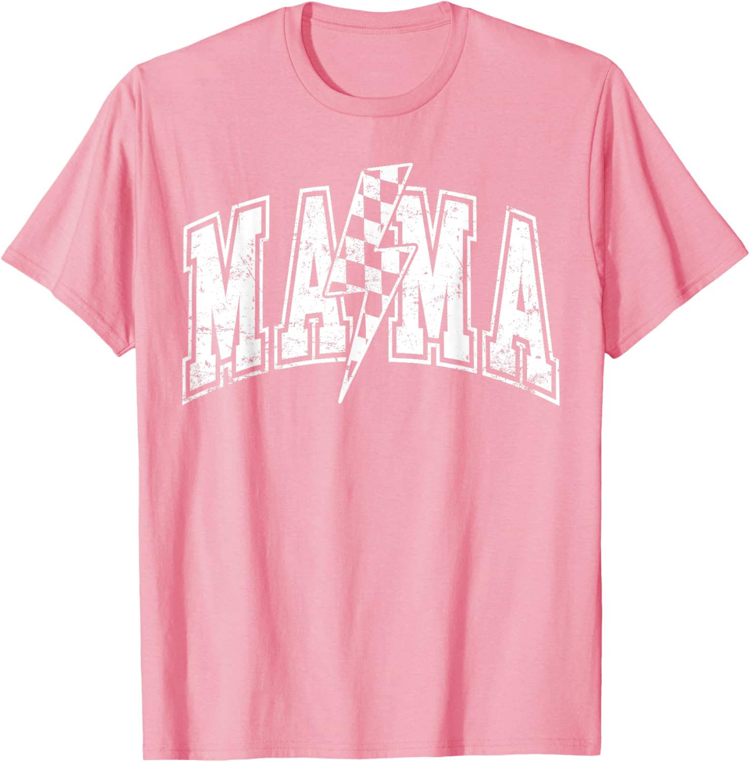 Mama Lightning Bolt Checkered Varsity Mom Women Mother's Day Mother Shirt