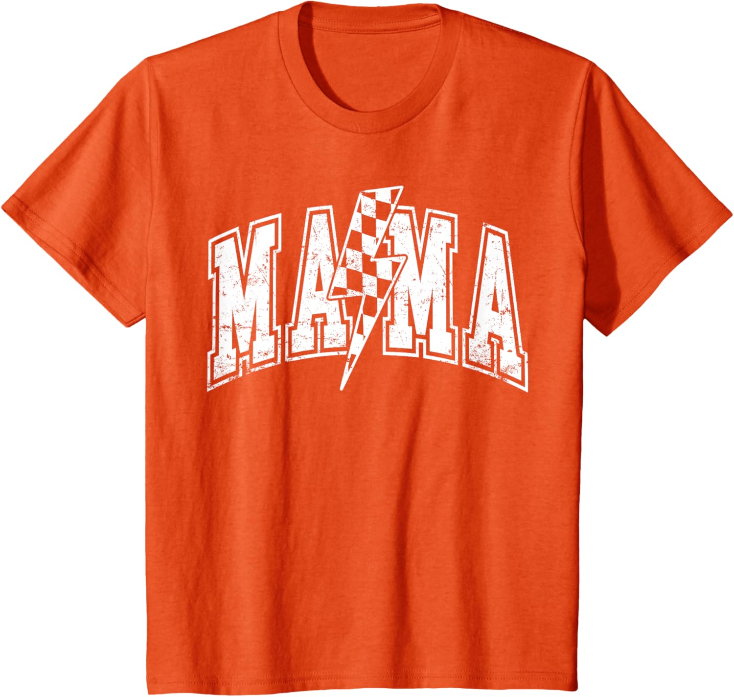 Mama Lightning Bolt Checkered Varsity Mom Women Mother's Day Mother Shirt