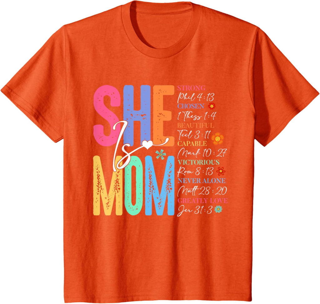 She Is Mom Christian Mother's Day Jesus Mama Religious Women
