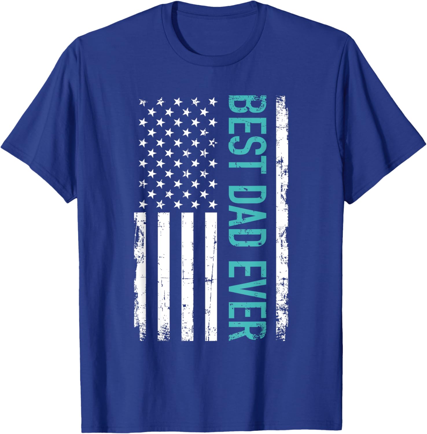 Father's day Best dad ever with US american flag Short Sleeve