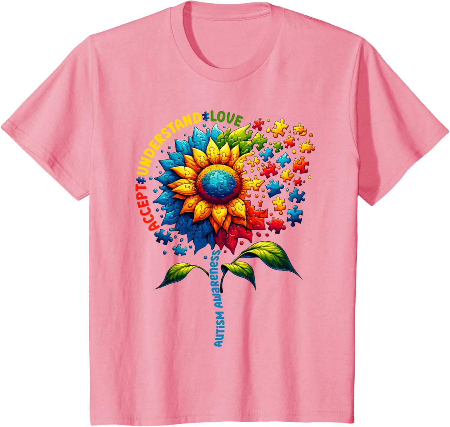 Autism Awareness Sunflower Men Women kids Autism Sunflower