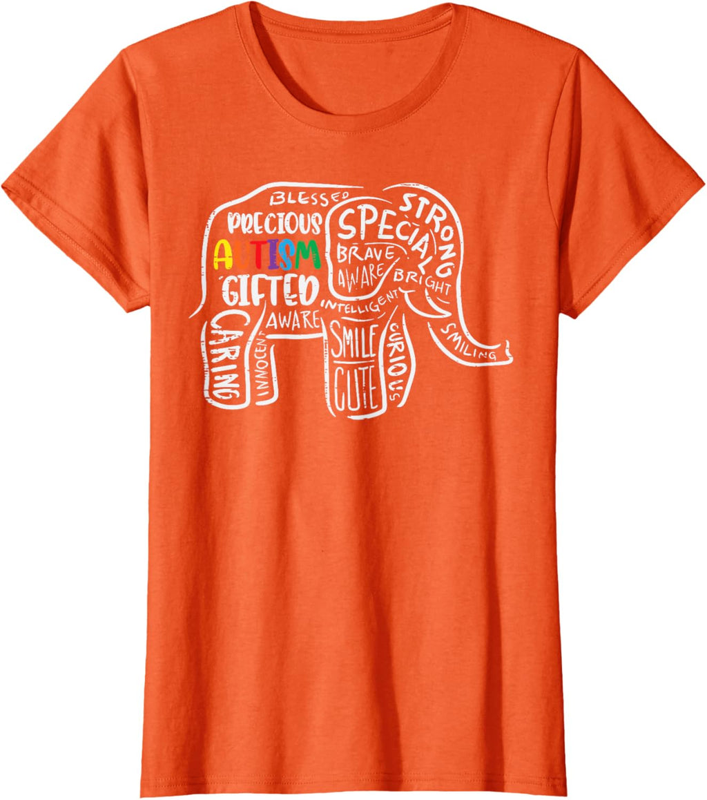 Autism Awareness Elephant Acceptance Autistic Men Women Kids
