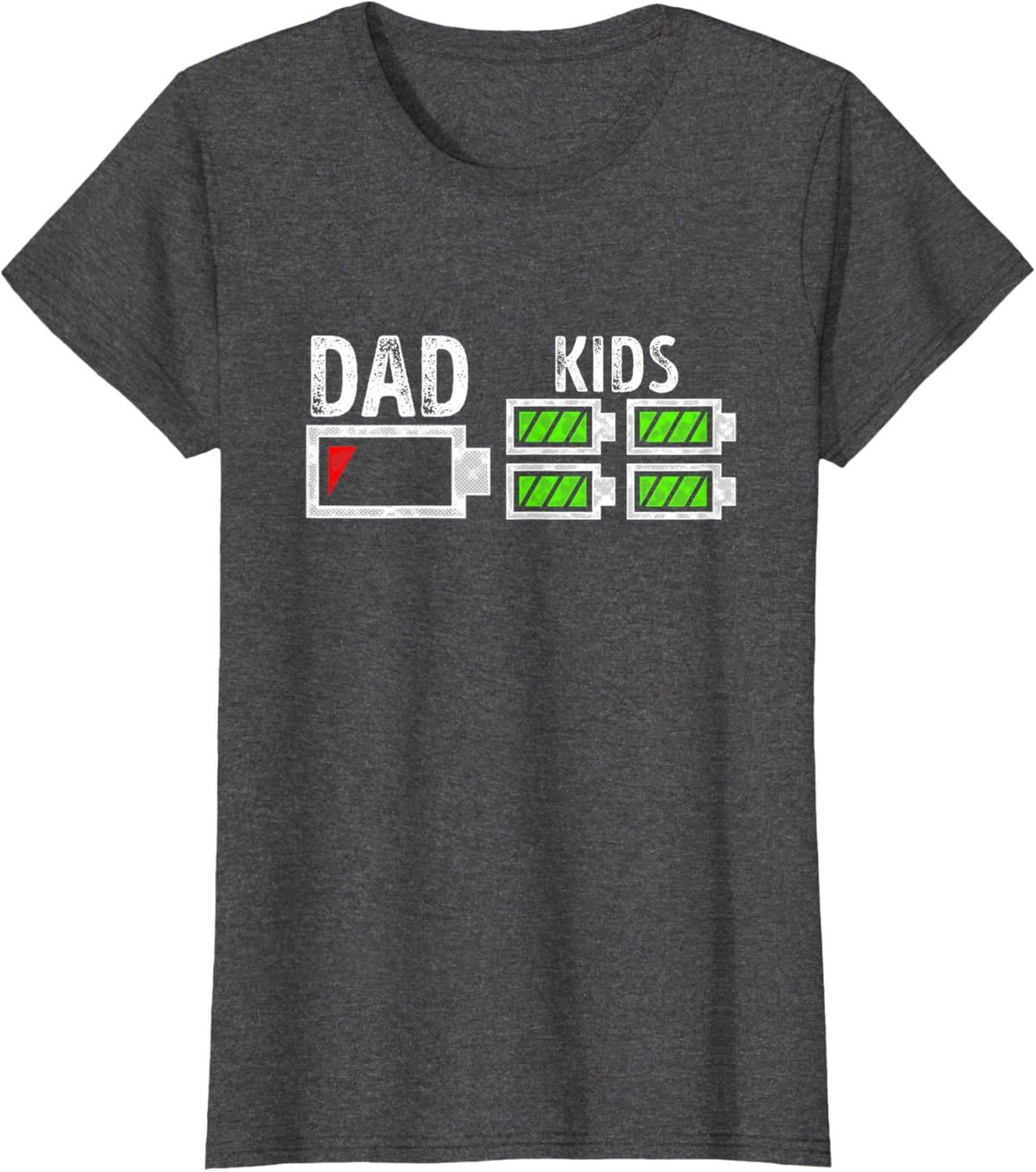 Dad of Four Low Battery Funny Father of 4 Kids Dad
