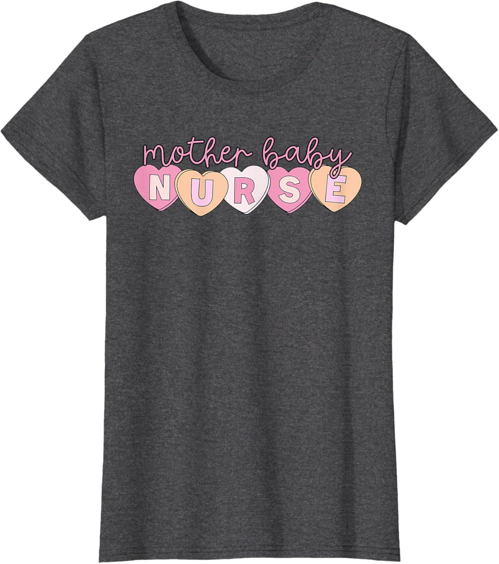 Mother Baby Nurse Hearts Valentine OBGYN Postpartum Nursing