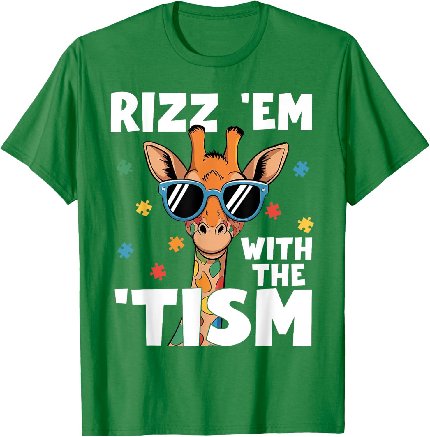 Rizz em with the tism Autism Giraffe Funny Autism Awareness