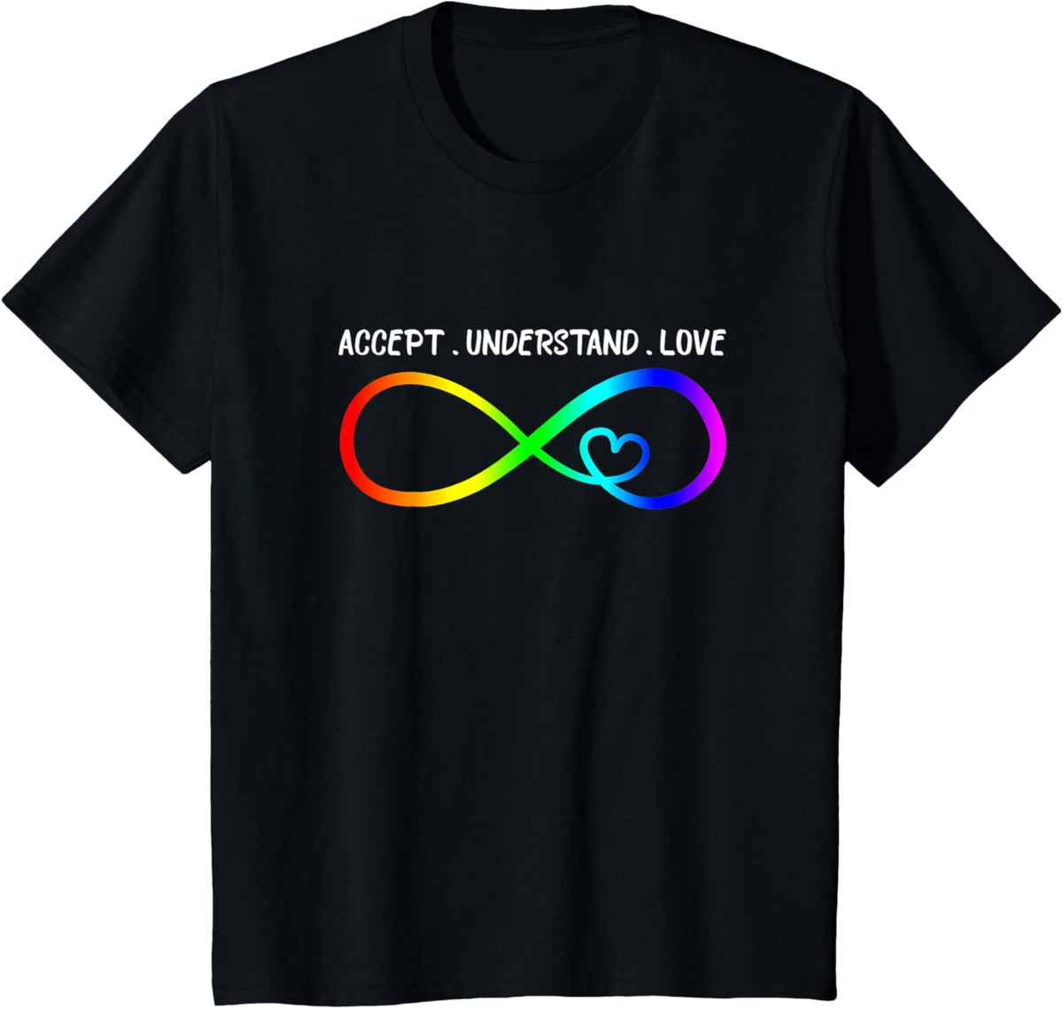 Accept Understand Love Heart Infinity Autism Awareness