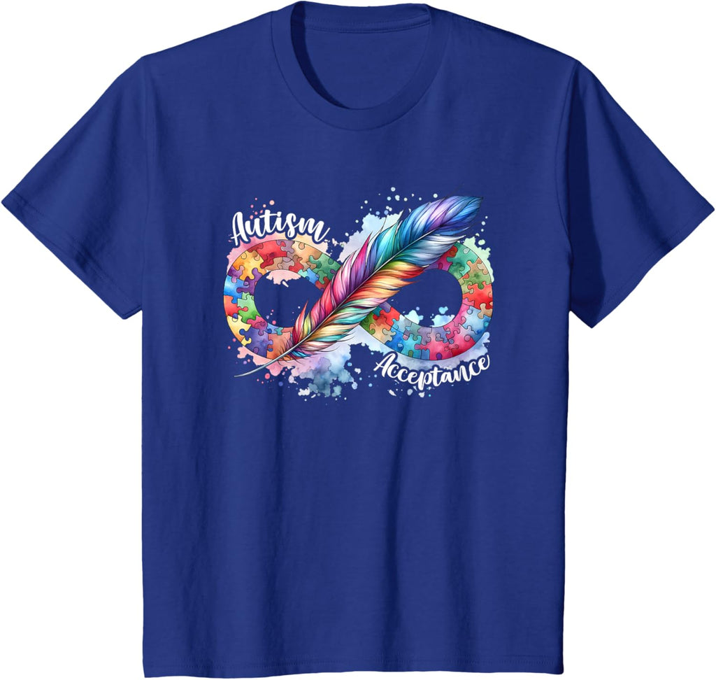 Autism Awareness Acceptance Rainbow Infinity Symbol