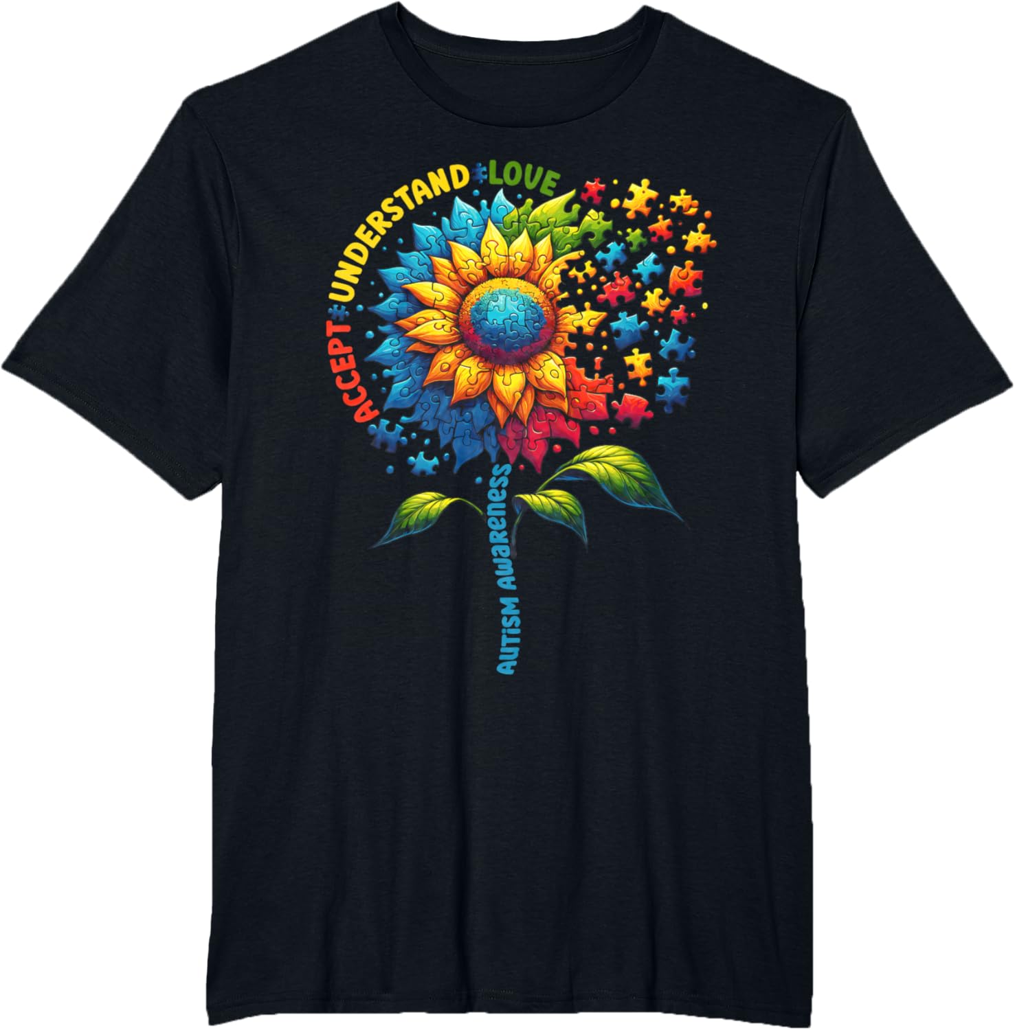 Autism Awareness Sunflower Men Women kids Autism Sunflower