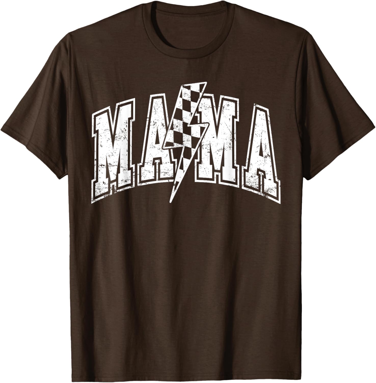 Mama Lightning Bolt Checkered Varsity Mom Women Mother's Day Mother Shirt