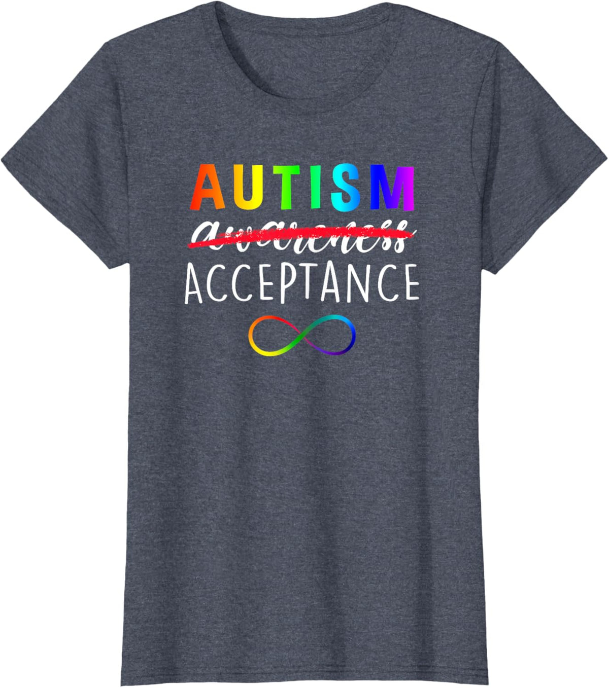 Autism - Red Instead - Acceptance Not Awareness