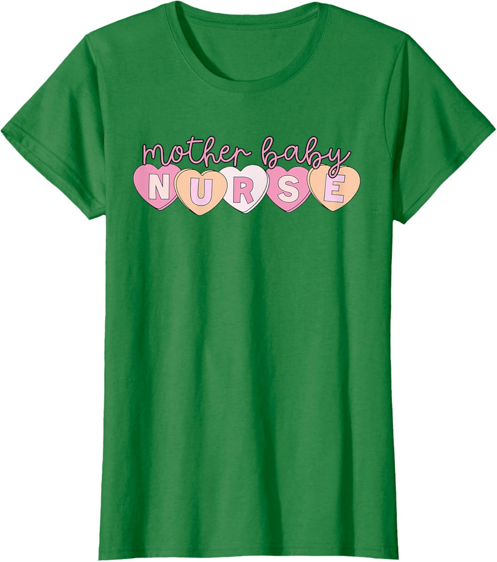 Mother Baby Nurse Hearts Valentine OBGYN Postpartum Nursing