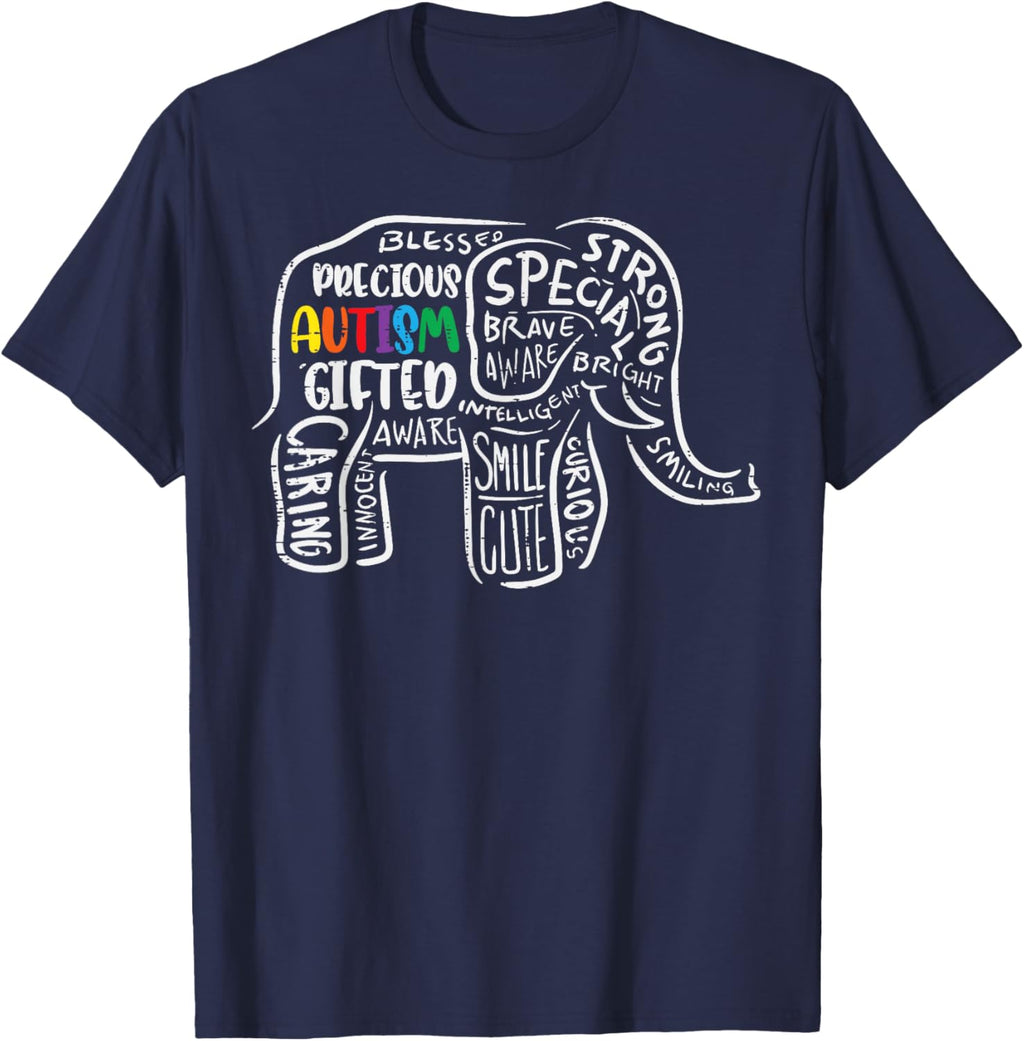 Autism Awareness Elephant Acceptance Autistic Men Women Kids