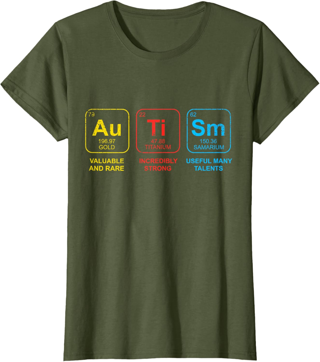 Autism Awareness Women Men Kids Elements Periodic Table ASD
