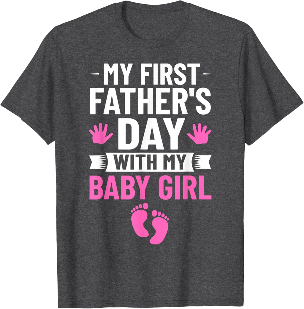 My First Fathers Day Baby Girl Outfit First Time Dad