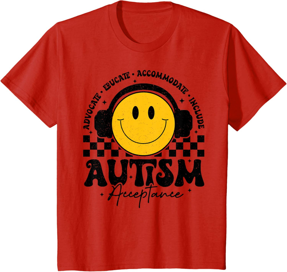 Kids Autism Awareness Acceptance Smile Face Autistic Teacher Kids