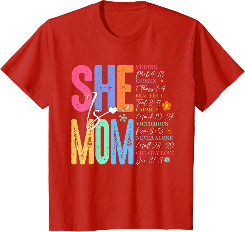 She Is Mom Christian Mother's Day Jesus Mama Religious Women